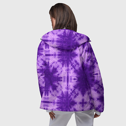 Женская ветровка Тай дай фиолетовый / 3D-Белый – фото 4