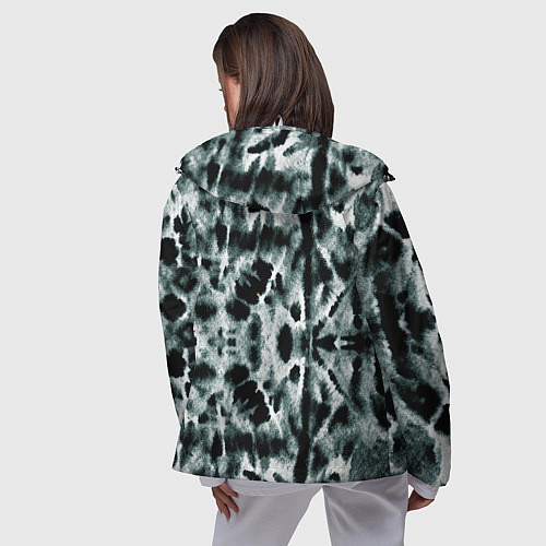 Женская ветровка Тай дай зелёный / 3D-Белый – фото 4