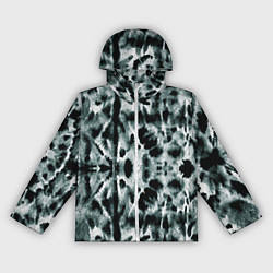 Ветровка с капюшоном женская Тай дай зелёный, цвет: 3D-белый