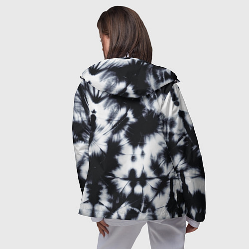 Женская ветровка Серый тай дай / 3D-Белый – фото 4