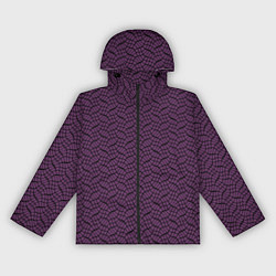 Женская ветровка Тёмный фиолетовый волнистые полосы