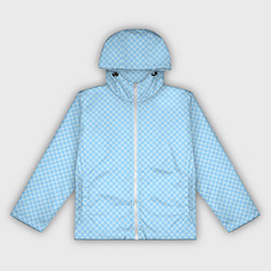 Женская ветровка Светлый голубой паттерн мелкая шахматка