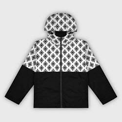 Ветровка с капюшоном женская Чёрно-белый узором, цвет: 3D-черный
