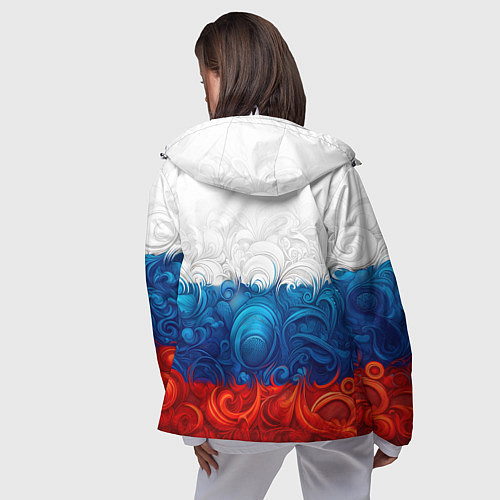 Женская ветровка Орнамент триколор / 3D-Белый – фото 4