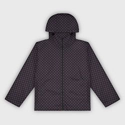 Женская ветровка Тёмный серо-сиреневый паттерн мелкие ромбы