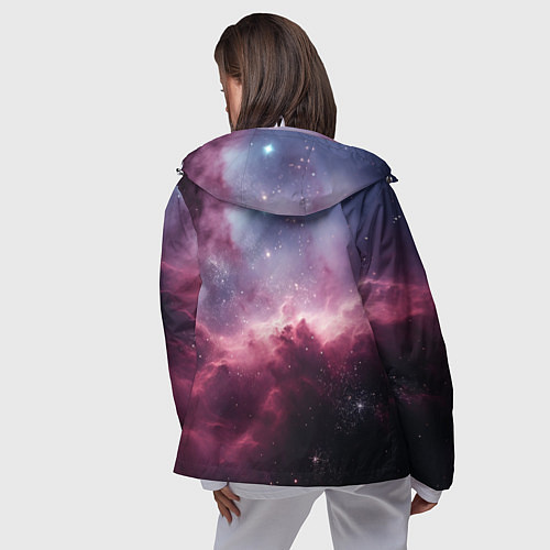 Женская ветровка Абстрактный космос фантастика / 3D-Белый – фото 4