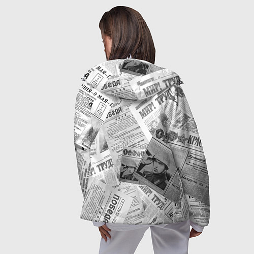 Женская ветровка Газеты 9 мая / 3D-Белый – фото 4