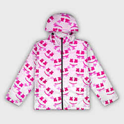 Ветровка с капюшоном женская Marshmello pink colors, цвет: 3D-черный