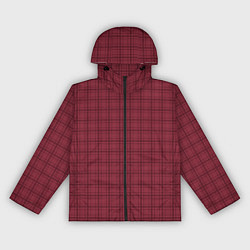 Женская ветровка Тёмный красный клетчатый