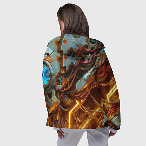 Женская ветровка Cyber armor - ai art / 3D-Черный – фото 4