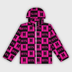 Женская ветровка BTS pattern pink logo