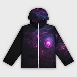 Женская ветровка Космическая объемная абстракция с фиолетовым свече