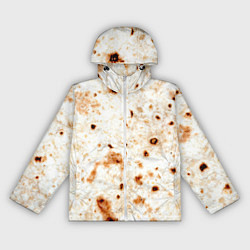 Ветровка с капюшоном женская Текстура светлого лаваша, цвет: 3D-белый