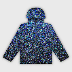 Ветровка с капюшоном женская Шум пикселей, цвет: 3D-черный