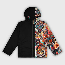 Женская ветровка Тату ирезуми дракона тигр лис и самурай