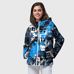 Ветровка с капюшоном женская Extreme glitch, цвет: 3D-белый — фото 2