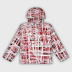 Женская ветровка Хаотичный кубический каркас в красном тумане