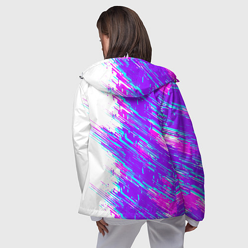 Женская ветровка Neon glitch / 3D-Белый – фото 4