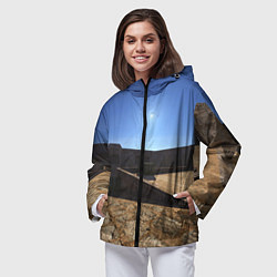 Ветровка с капюшоном женская Dust2 full 3d 4k, цвет: 3D-черный — фото 2