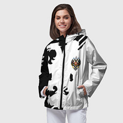 Ветровка с капюшоном женская Имперская Россия спортивный стиль, цвет: 3D-черный — фото 2