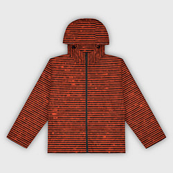 Женская ветровка Чёрно-оранжевый полосатый