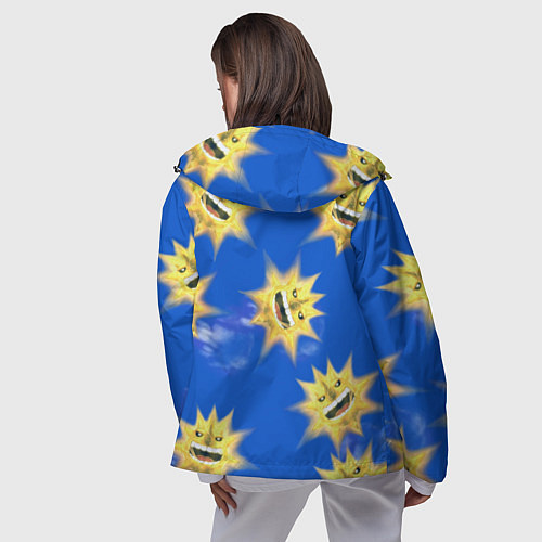 Женская ветровка Soul eater-солнце / 3D-Черный – фото 4