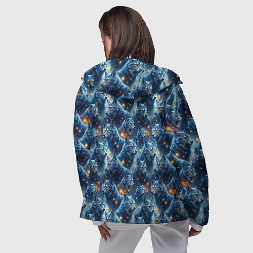 Женская ветровка Лесной волк / 3D-Белый – фото 4