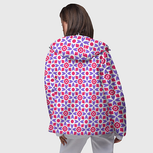 Женская ветровка Потрясающий узор батик / 3D-Белый – фото 4