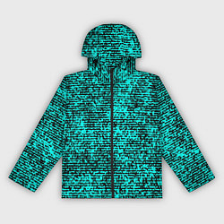 Женская ветровка Ярко-голубой в чёрную текстурированную полоску