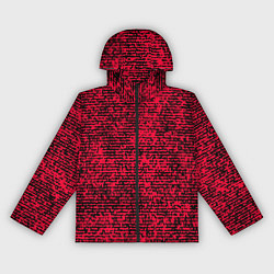 Женская ветровка Ярко-розовый в чёрную текстурированную полоску