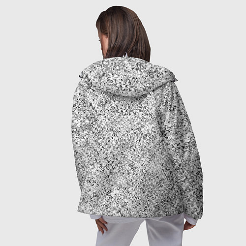 Женская ветровка Серебряная абстракция / 3D-Белый – фото 4