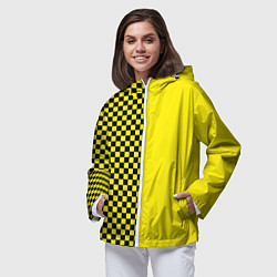 Ветровка с капюшоном женская Стиль таксиста, цвет: 3D-белый — фото 2