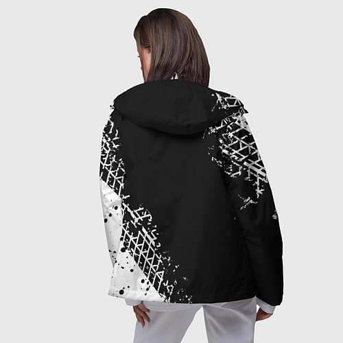 Женская ветровка Инфинити: следы от шин / 3D-Белый – фото 4