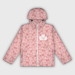 Женская ветровка Свинки паттерн