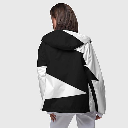 Женская ветровка Герб РФ геометрия текстура / 3D-Черный – фото 4