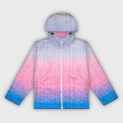 Женская ветровка Tie-dye color gradient: pink-blue