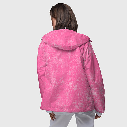 Женская ветровка Pink bleached splashes / 3D-Белый – фото 4