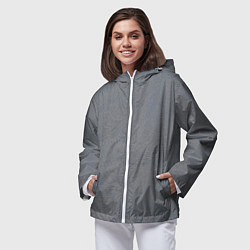 Ветровка с капюшоном женская Отпечатки, цвет: 3D-белый — фото 2