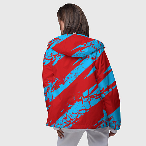 Женская ветровка Абстрактный узор с концепцией / 3D-Белый – фото 4