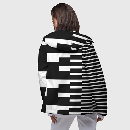 Женская ветровка Россия геометрия / 3D-Черный – фото 4