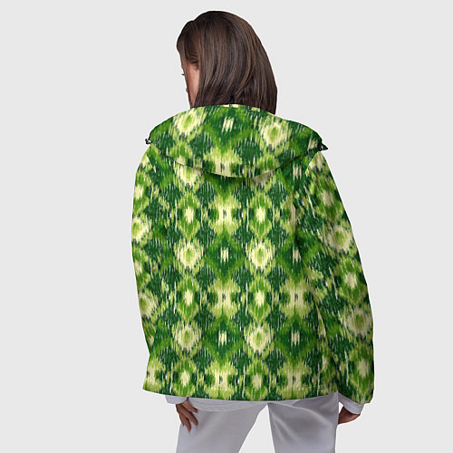 Женская ветровка Ромбовидный орнамент / 3D-Черный – фото 4