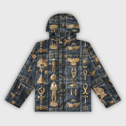 Женская ветровка Символы Египта на дениме