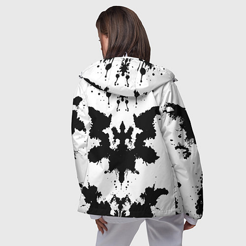 Женская ветровка Психоделический тест Роршаха / 3D-Белый – фото 4