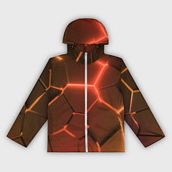 Женская ветровка Оранжевые неоновые плиты в разломе