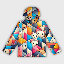 Женская ветровка Geometric pattern with kittens - ai art