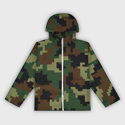 Женская ветровка Камуфляж хаки текстура