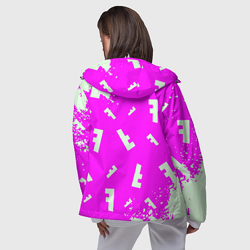 Женская ветровка Fortnite pattern pink / 3D-Белый – фото 4