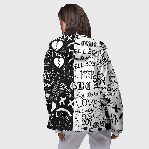 Женская ветровка Lii Peep pattern rap / 3D-Белый – фото 4