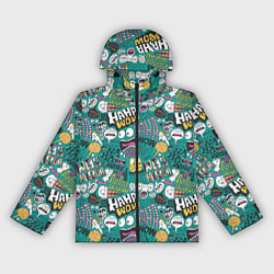 Женская ветровка Ха-ха ничего себе - паттерн с рожицами