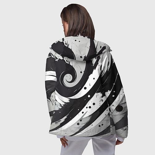 Женская ветровка Экспрессивная абстракция - нейроарт / 3D-Белый – фото 4